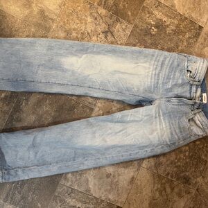 Pistola Blue Straight-Leg Jeans with Faded Vintage Style
